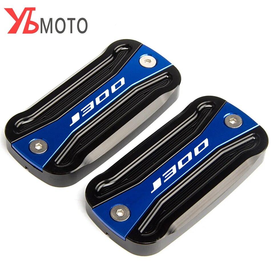 Motorcycle Accessories Fits For KAWASAKI J300 J 300 2014- 2015 2016 2017 2018 Aluminum Brake Fluid Reservoir Cap Covers