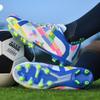 Men's Low-top Football Boots Large Size Long Nails PU Leather Boys Soccer Shoes Nailing Anti-slip Football Boots