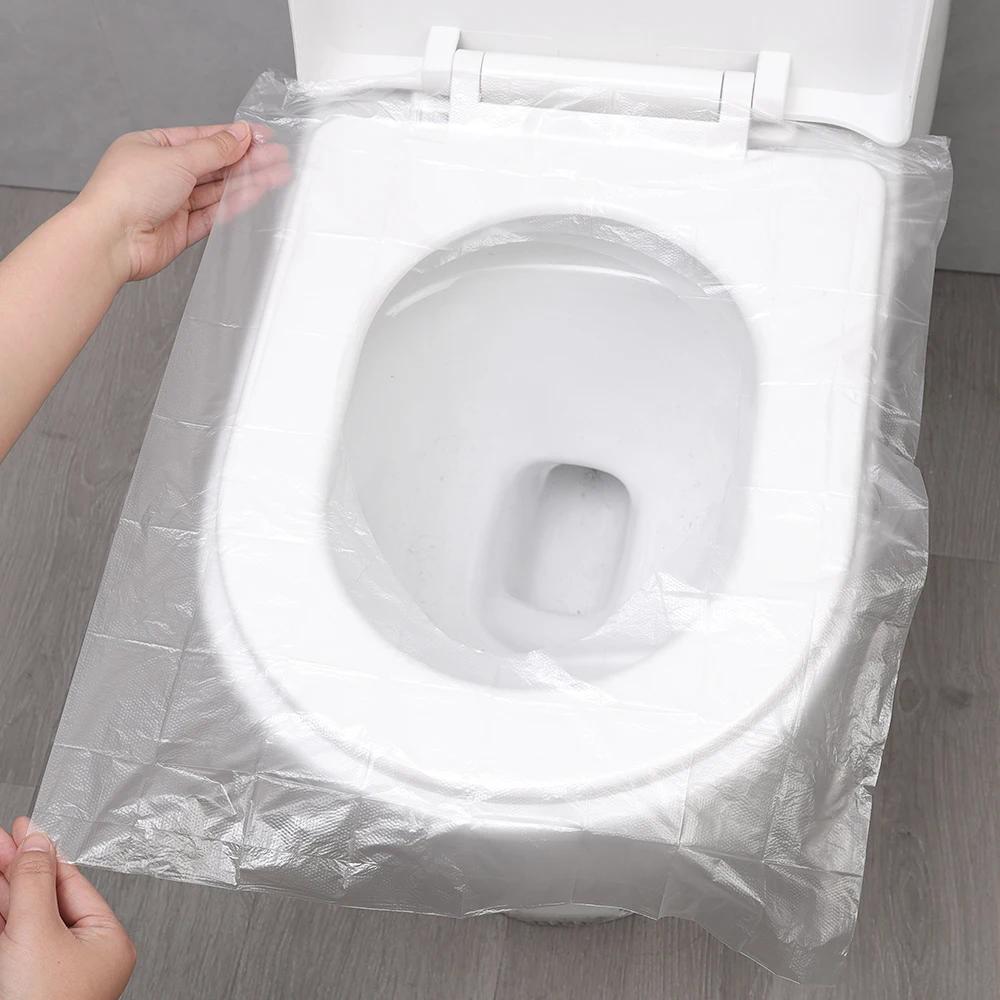 100/1pcs Disposable Toilet Seat Cover Mat Portable Travel Safety Toilet Seat Paper Pads Waterproof Cushion Bathroom Accessories