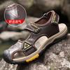 Large Size Beach Shoes, Outdoor Shoes Men's Leather Sandals First Layer Cowhide Bag Head Men's Shoes Hiking Shoes