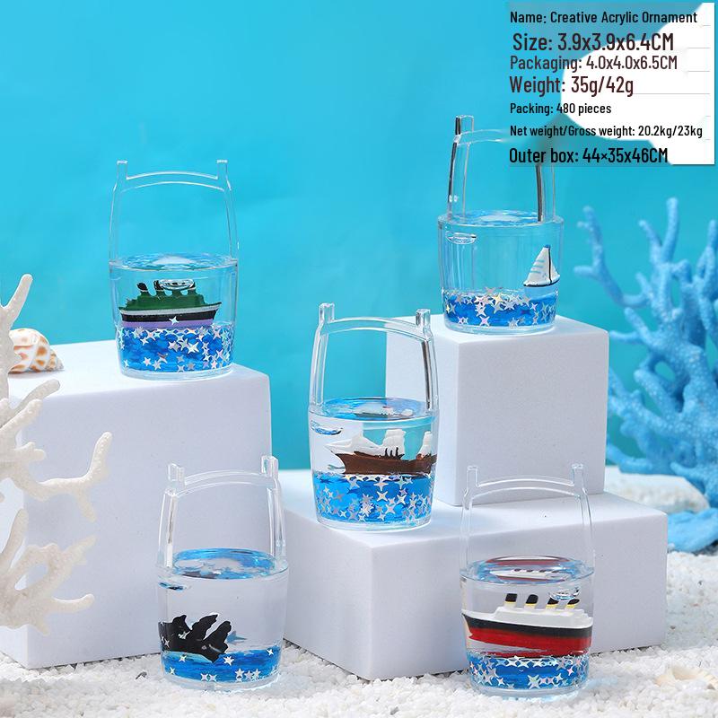Panda Glitter Liquid Motion Hourglass - Decompression Toy & Acrylic Decoration Gift