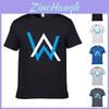 Luxuriöses Alan Walker T-Shirt aus verwaschener Baumwolle mit klassischem Rundhalsausschnitt für Herren in jeder Jahreszeit