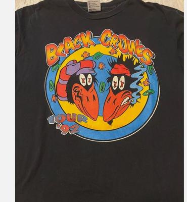 Maglietta Regalo Vintage The Black Crowes Tour 1992 Nera Tutte le Taglie
