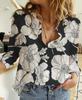2023 European & American Women's Casual Loose Long Sleeve Cotton Linen Shirt - Solid Color