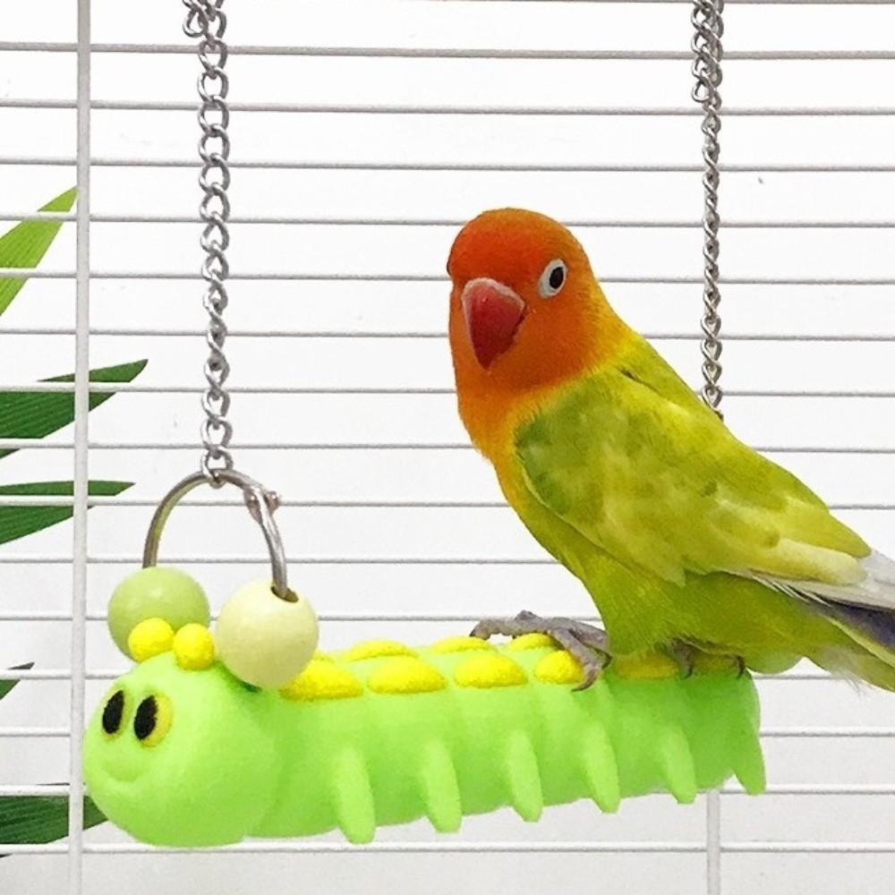 Durable Parrot Perch Stand Bite Resistant Parrot Swing Toy Birdcage Hanging Swing Training Toy