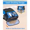 Drawstring Backpack Sand-proof Beach Backpack with Shoe Compartment and Wet Pocket Waterproof Mesh Beach Bag