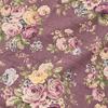 Retro Rose Printed Cotton Linen Fabric for DIY Patchwork