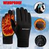 Windproof Touchscreen Winter Gloves, Thermal Fleece Lined Gloves with Non-Slip Palm for Cycling, Outdoor Sports