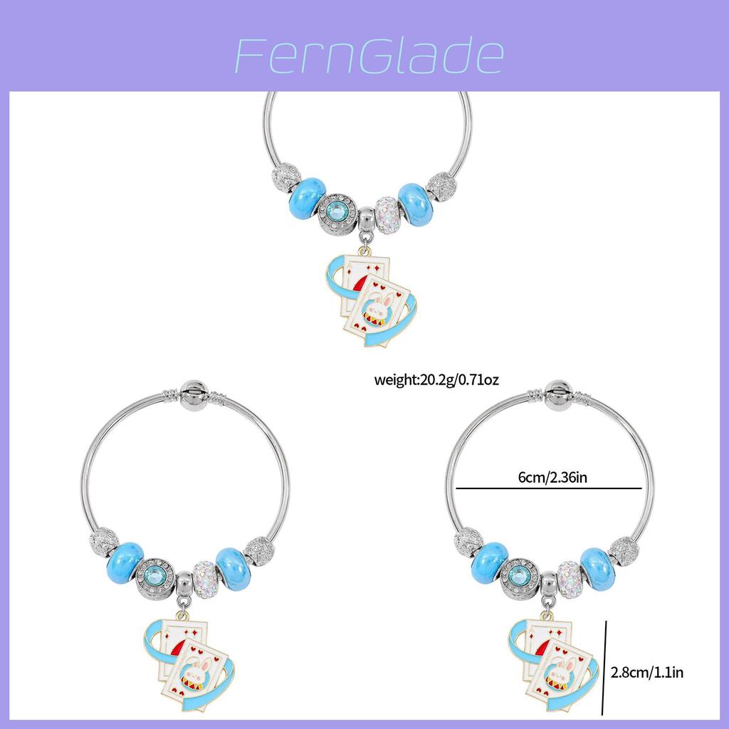 Doraemon Crystal Beaded Bracelet With Card Cartoon Pendant For Gift Giving