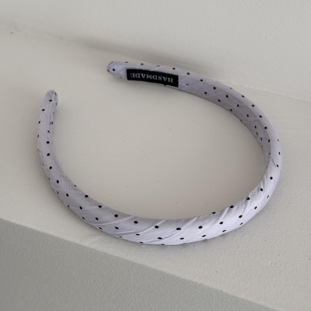 Niche Design Black Polka Dot Retro Headband Women Girls Hair Bands Elegant Hairband for Daily Versatile Korean Hair Accessories
