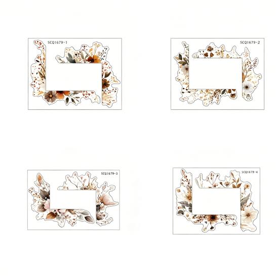 4 Pcs Plants Flower Switch Stickers Leaves Floral Light Switch Decal Removable Socket