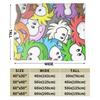 Club Penguin Rainbow Puffle Fleece Throw Blankets Community Game for Bedroom Knitted Blanket Travel Thin Portable Quilt
