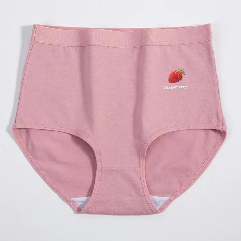 

Трусики с высокой талией, хлопковое нижнее белье, женские трусы больших размеров, нижнее белье M-XXXL M темный лосося