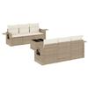 VidaXL Garden Lounge Set with Cushions 7 Pcs, Patio Sofas, Furniture Set, Outdoor Terrace Furniture, Beige 3252245