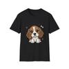 Cute Dog Beagle Kawaii Cartoon Black Tee Adorable Graphic T-Shirt