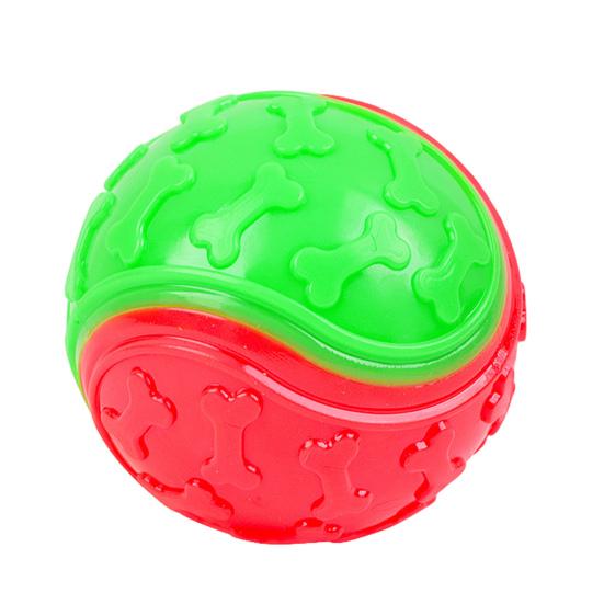 Squeaky Ball Dog Chew Toy TPR Interactive Toys for Dogs Teeth Cleaning Bite Resistance Pet Supplies for Home Outdoors Walking Traveling