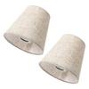 2pcs Decorative DIY E14 Modern Linen Fabric Ceiling Pendant/Table Lamp Replace Drum Light Shade Cover For Home Living Room Hotel