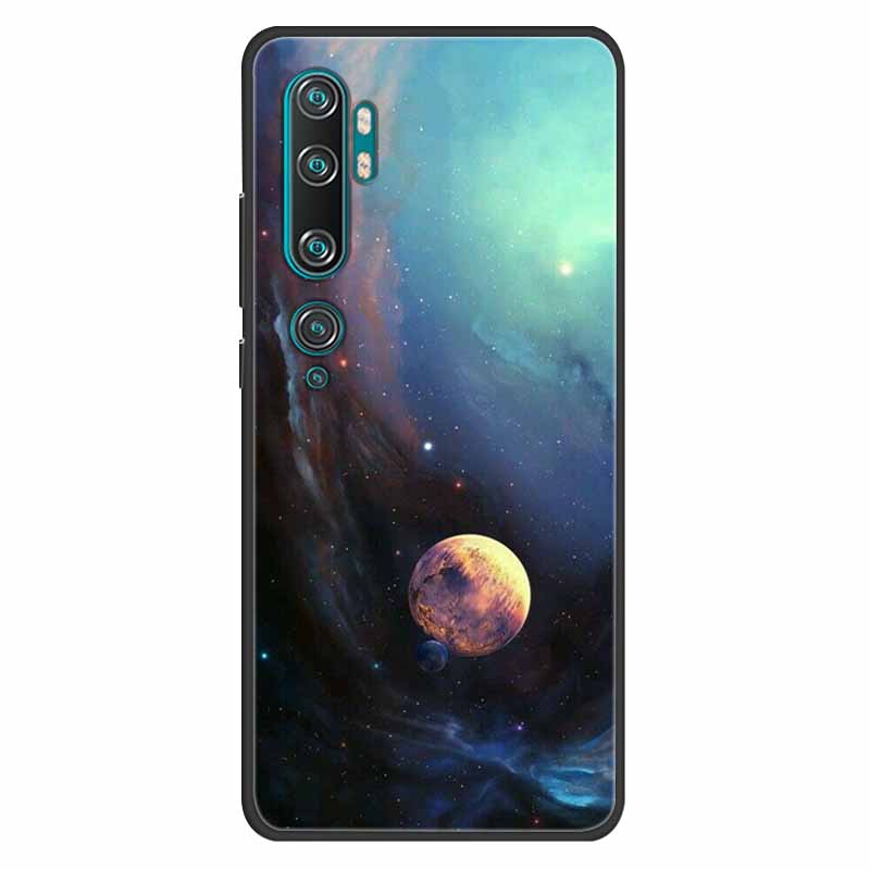 For Xiaomi Mi Note 10 Case Silicone Soft Owl Lion TPU Fashion Back Cover For Xiaomi Mi Note10 Cases Protective Printed Covers
