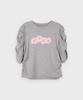 SINOON Soft Shirring T-Shirt (Melange Gray)