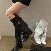 Huge Good-looking Boots, Long Boots, Women's Modified Legs, High Knight Boots, Maillard Stacking Boots, Increased Height