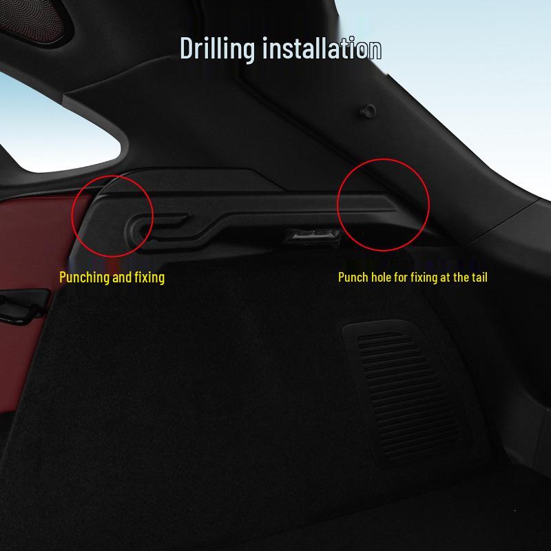 AITO M5 Trunk Sunshade Curtain for 2022-2025 Models - Interior Modification Storage Divider