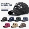 Retro 3D Letter Star Patch Baseball Caps Washed Distressed Hat Men Women Hip Hop Streetwear Casual Sun Hat Gorras Hombre