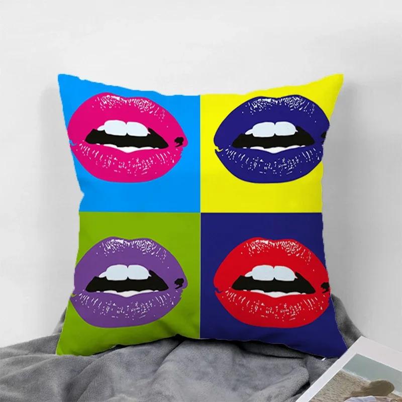 Pop Art Kissenbezüge für 45x45 Kissen Dekorative Sofakissenbezüge 60x60 Kissenbezug 40x40 Paarkissen Kissenbezüge 50x50