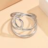 Minimalist Adjustable Geometric Gold-Plated Stainless Steel Ring for Women
