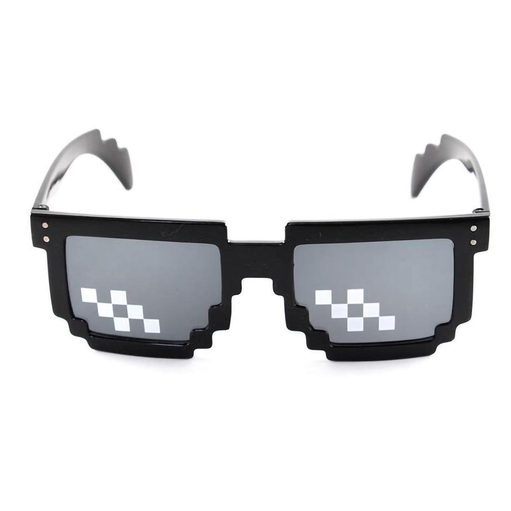 LEISURE CLUB Mosaic Sunglasses, Cosplay Glasses, Birthday Props, Unisex, Funny Pixel Fashion Party Supplies