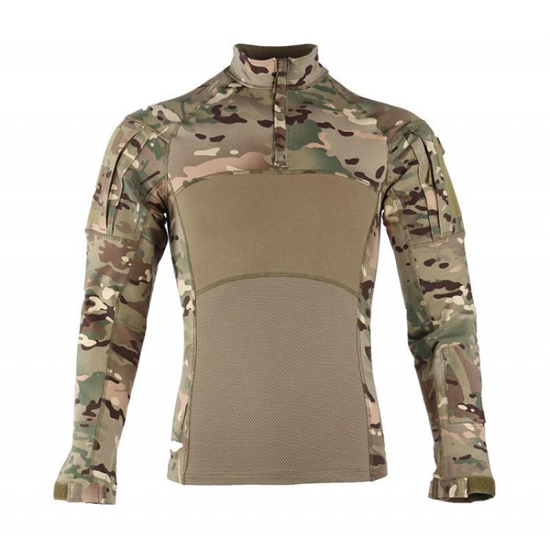 

Factory Camouflage Clothing Frog Knitted Long-sleeved Jacquard Stitching Instructor Cs Riding Security T-shirt M-170cm