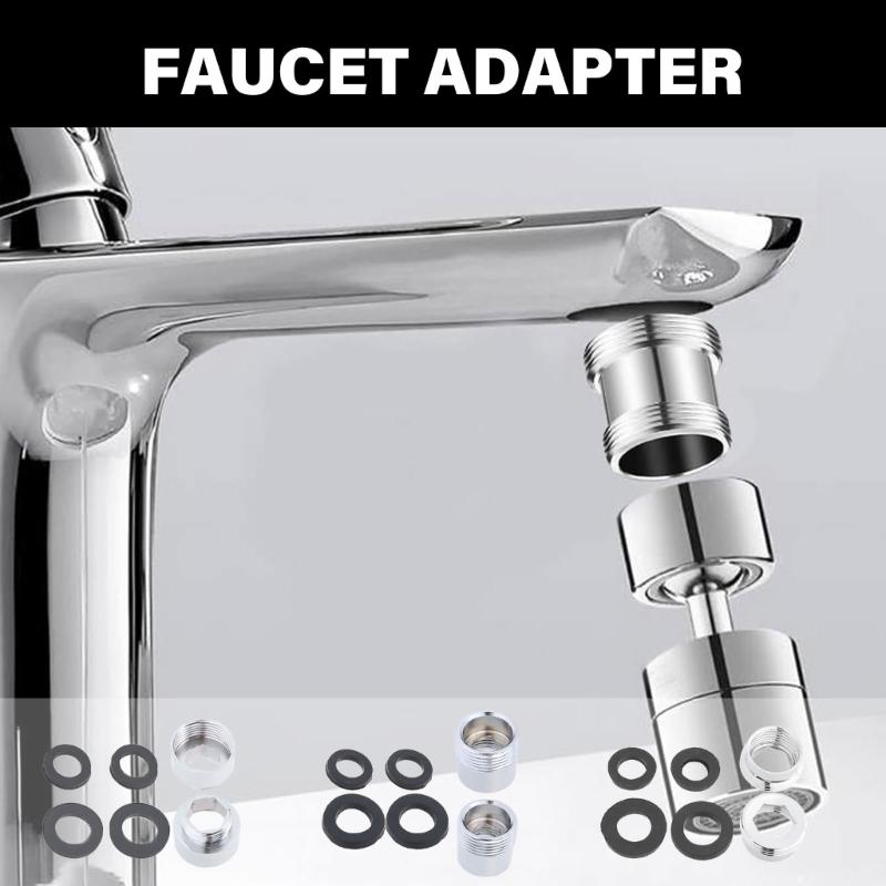 2Pcs Kitchen Tap Connector Stainless Steels Faucet Adaptor Tap Fittings Connector for Garden Hoses Water Filter Enduring