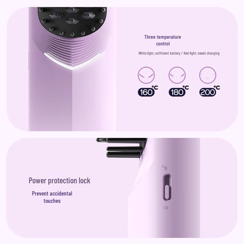 Lena F15 Wireless Negative Ion Hair Straightening Brush CN plug (adapter included)