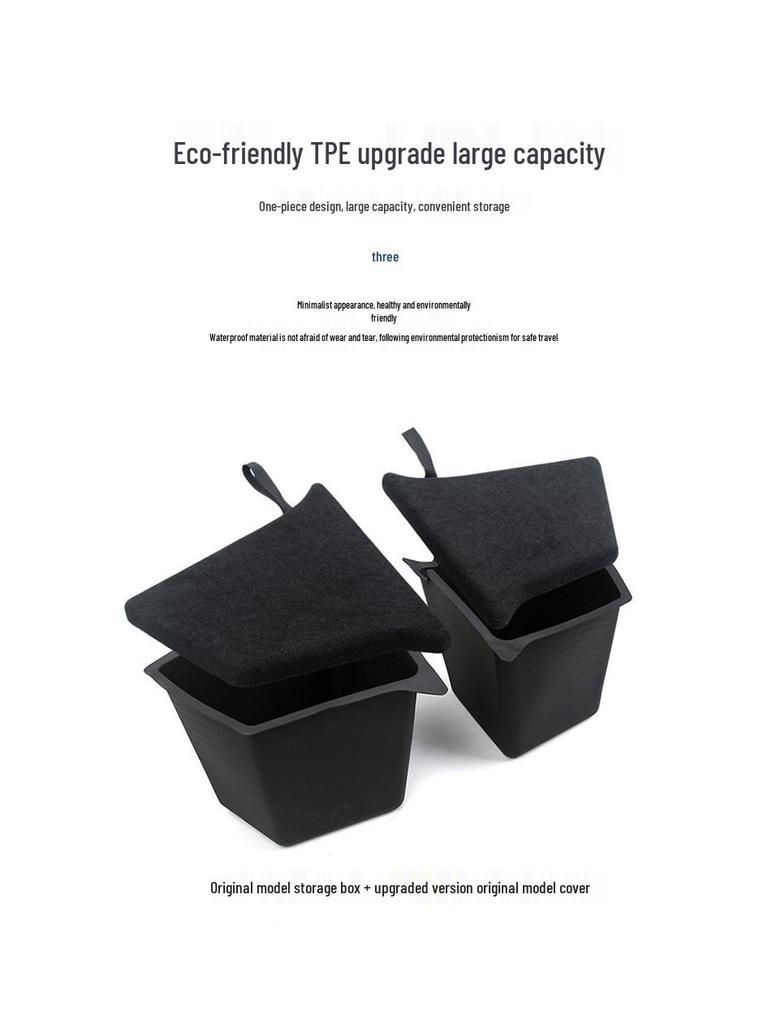 Tesla Model Y 2021-2022 Trunk Storage Boxes - Original Style Left & Right Interior Modification.