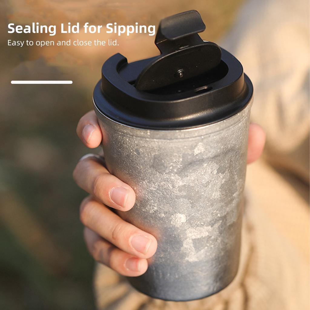 Titanium Insulated Travel Coffee Mug 400ml Double Walled Coffee Mug Insulated Coffee Mug With Lid