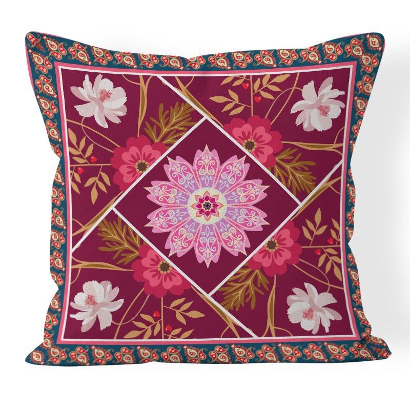 Bohemian Retro Style Decorative Car Cushion Office Bedroom Living Room Sofa Cushion Pillow Cover