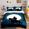 "Moonlit Cowboy Journey." Bedding Sets Duvet Covers Pillowcases(1* Duvet Cover 2* Pillowcases Without Duvet Insert)