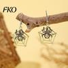 Unique Holiday Gifts for Friends 1 Pair Halloween Earrings Women, Skeleton Spider Pumpkin Detailed Alloy Charms Ghost Bat Dangle Earrings, Gothic
