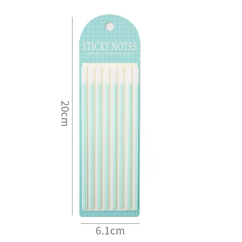 1pcs Macaron Color Sticky Strips 160 Sheets Fluorescent PET Transparent Memo Pad Index Stickers Office