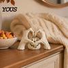 Artistic Horror Souvenir Gothic Skeleton Heart Hand Sculpture, Spooky Halloween Resin Abstract Pumpkin Statue, Figurine Shape Finger Gesture