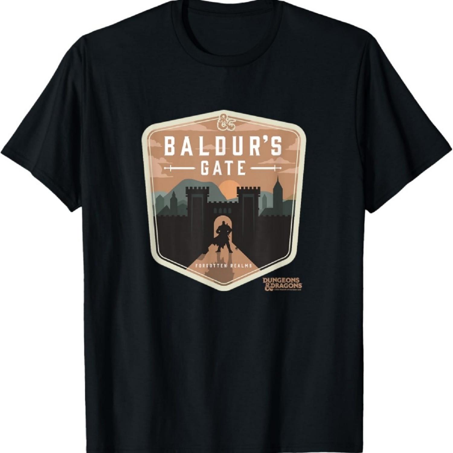 

Dungeons & Dragons Baldur s Gate Forgotten Realms Logo T-Shirt L чорний