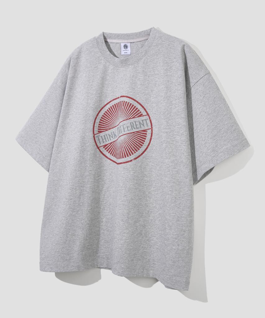 AGOD Td Circle Logo Half T-Shirt [Gray]