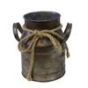 Retro-Style Milk Jug Shaped Iron Flower Bucket for Dried Arrangements