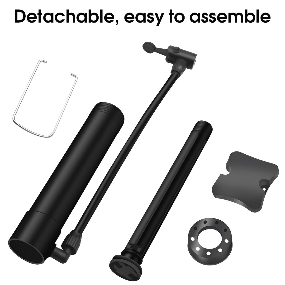 Bike Air Pump Manual Inflator With Gauge High Pressure 120 Psi Bicycle Floor Pump Schrader Valve Balloon Football Tire Inflator