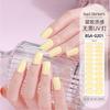 Gel Nail Strips Kit 22Pcs Solid Color Nail Stickers No UV Light Needed Easy Application for Home Travel Party Wedding