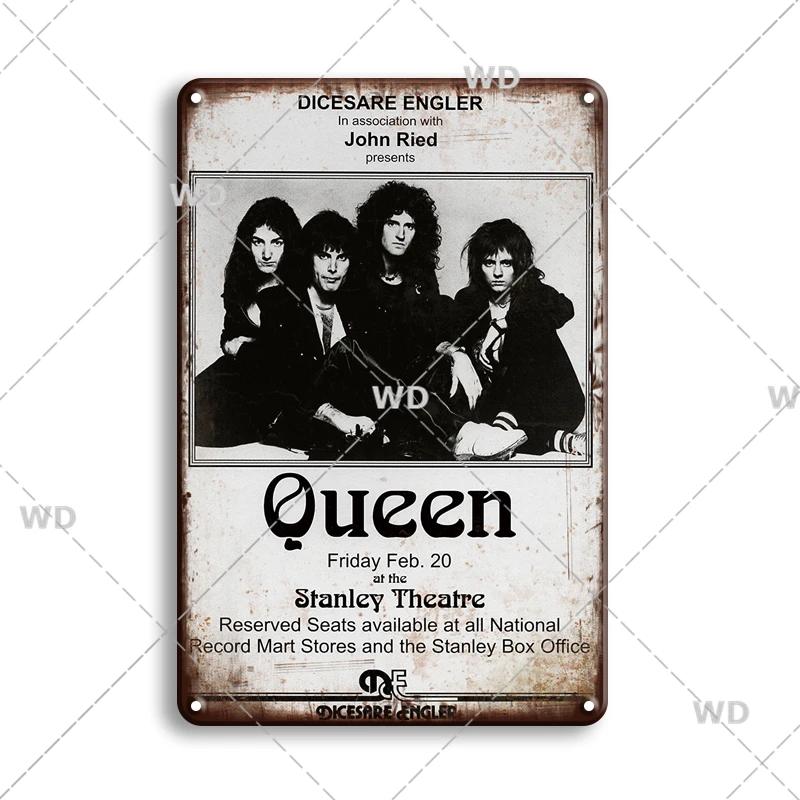 Retro Famous Rock Band Tin Sign Singer Poster Metal Plaque Vintage Metal Plate For Coffee Bar Pub Man Cave Room Home Wall Decor