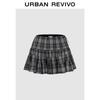 Women's Plaid Drawstring Mini Skirt
