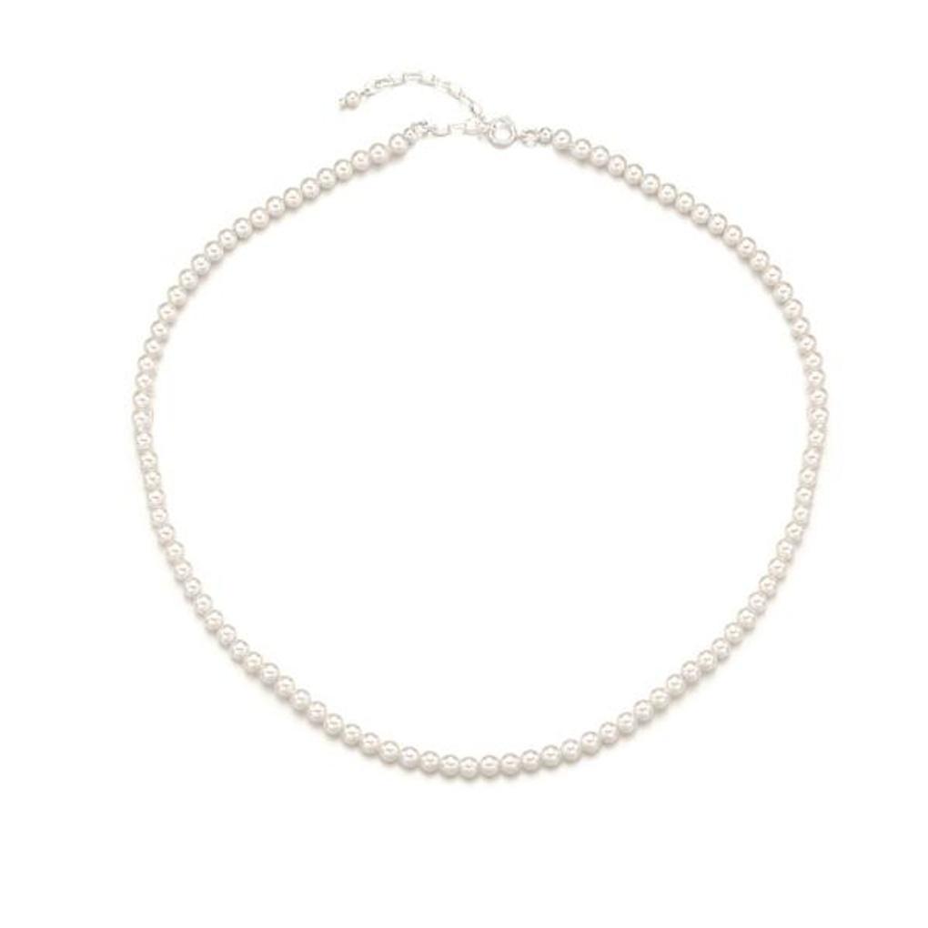 4mm White Pearl Necklace OTN222402PWI