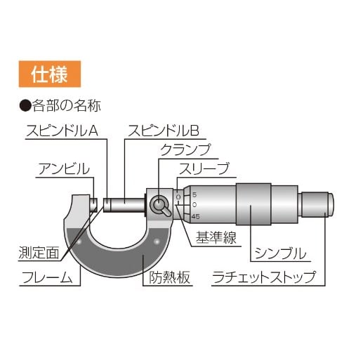 Shinwa Sokutei Micrometer, 0-25mm, 78935