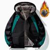 Giacca casual da uomo invernale in pile con cappuccio giacca da uomo ispessita calda per attività all'aperto montagna giacca da coppia