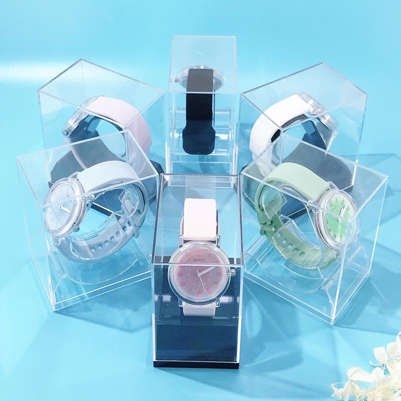 Διαφανές Πλαστικό Κουτί Έκθεσης Ρολογιού με Κρύσταλλο - Κομψό Κουτί Δώρου Παρουσίασης